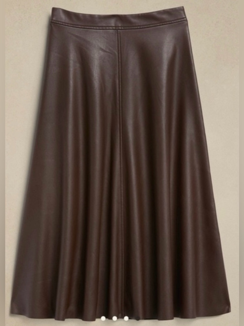 NWT Banana Republic 0P Vegan Leather Midi Skirt